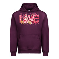 Mauve Wine love pink christmas tree cake Urban Hoodie - Jasminsmagicworld
