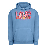 Pigment Pebble Blue love pink christmas tree cake Urban Hoodie - Jasminsmagicworld