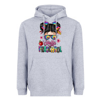 Heather Grey hello preschool kid Heavyweight Hoodie - texasbilliewilder