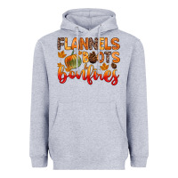Heather Grey flannels boots and bonfires Heavyweight Hoodie - Zillion Design Studio