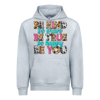 Heather Grey be kind be true be you Urban Hoodie - NancyCooperArtShop