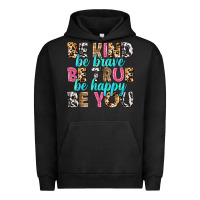 Pigment Black be kind be true be you Urban Hoodie - NancyCooperArtShop