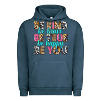 Pigment Midnight Navy be kind be true be you Urban Hoodie - NancyCooperArtShop