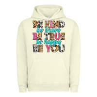 Pigment Pistachio be kind be true be you Urban Hoodie - NancyCooperArtShop