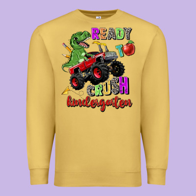 Ready To Crush Kindergarten Premium Sweatshirt Designed By Zillion Design Studio