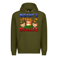 Army Green mommy's little nugget Premium Hoodie - AdoDesignShop