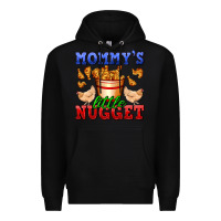 Black mommy's little nugget Premium Hoodie - AdoDesignShop