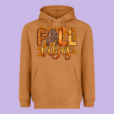 Fall Vibes Heavyweight Hoodie Designed By Zillion Design Studio