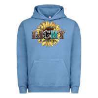 Pigment Pebble Blue be the light matthew Urban Hoodie - NancyCooperArtShop