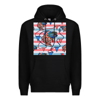 Black american flag bass Premium Hoodie - BundleAndBundleShop
