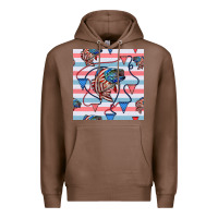 Chestnut american flag bass Premium Hoodie - BundleAndBundleShop