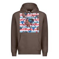 Coffee american flag bass Premium Hoodie - BundleAndBundleShop