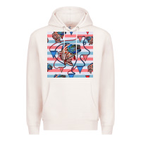 Pale Pink american flag bass Premium Hoodie - BundleAndBundleShop