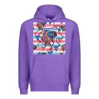 Purple american flag bass Premium Hoodie - BundleAndBundleShop