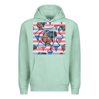 Seafoam american flag bass Premium Hoodie - BundleAndBundleShop