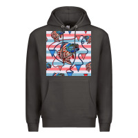 Smoke american flag bass Premium Hoodie - BundleAndBundleShop