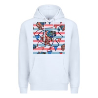 White american flag bass Premium Hoodie - BundleAndBundleShop