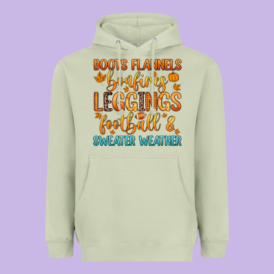 Boots Flannels Bonfires Leggins Football Heavyweight Hoodie Designed By Zillion Design Studio