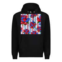 Black patriotic roses Premium Hoodie - BundleAndBundleShop