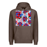 Coffee patriotic roses Premium Hoodie - BundleAndBundleShop
