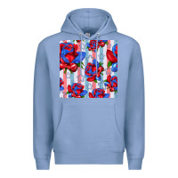Colony Blue patriotic roses Premium Hoodie - BundleAndBundleShop