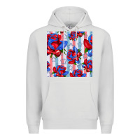 Dove Grey patriotic roses Premium Hoodie - BundleAndBundleShop