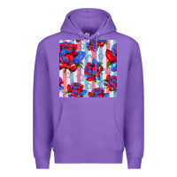 Purple patriotic roses Premium Hoodie - BundleAndBundleShop