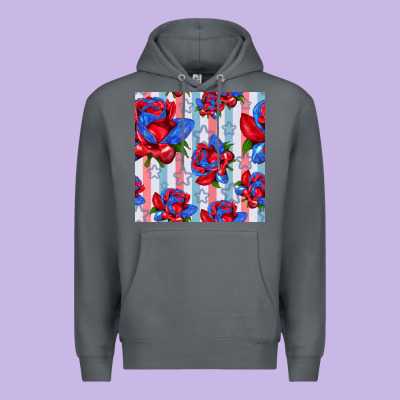 Patriotic Roses Premium Hoodie Designed By Bundleandbundleshop