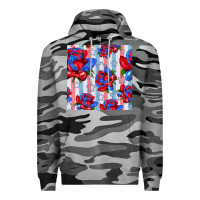 Slate Camo patriotic roses Premium Hoodie - BundleAndBundleShop