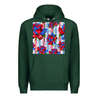 Sports Green patriotic roses Premium Hoodie - BundleAndBundleShop