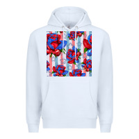 White patriotic roses Premium Hoodie - BundleAndBundleShop