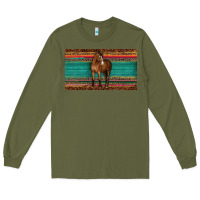 Army Green western horse serape tooled leather leopard  sippy cup Long Sleeve Tee - BarkalooDesign
