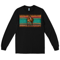 Black western horse serape tooled leather leopard  sippy cup Long Sleeve Tee - BarkalooDesign