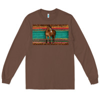 Chestnut western horse serape tooled leather leopard  sippy cup Long Sleeve Tee - BarkalooDesign