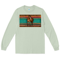 Western Horse Serape Tooled Leather Leopard  Sippy Cup Long Sleeve Tee | Teevron