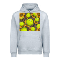 Tennis Ball With Sunflower And Racket Urban Hoodie | Teevron