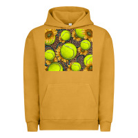 Pigment Peanut Butter tennis ball with sunflower and racket Urban Hoodie - BarkalooDesign