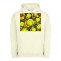 Pigment Pistachio tennis ball with sunflower and racket Urban Hoodie - BarkalooDesign