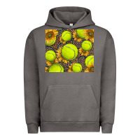 Pigment Tornado tennis ball with sunflower and racket Urban Hoodie - BarkalooDesign