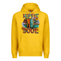 Lemon hippie soul with caravan and flowers Premium Hoodie - Artiststas