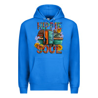 True Royal hippie soul with caravan and flowers Premium Hoodie - Artiststas