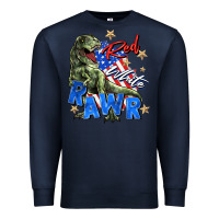 Navy red white rawr Premium Sweatshirt - Zillion Design Studio