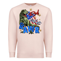 Pale Pink red white rawr Premium Sweatshirt - Zillion Design Studio