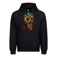Black bear cowboy Urban Hoodie - NancyCooperArtShop