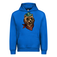 Cobalt bear cowboy Urban Hoodie - NancyCooperArtShop