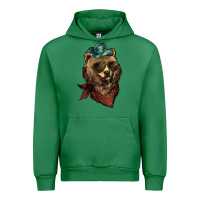 Emerald bear cowboy Urban Hoodie - NancyCooperArtShop