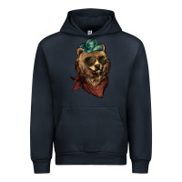 Navy bear cowboy Urban Hoodie - NancyCooperArtShop