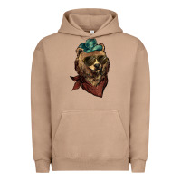 Pigment Burro bear cowboy Urban Hoodie - NancyCooperArtShop