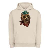 Pigment French Oak bear cowboy Urban Hoodie - NancyCooperArtShop