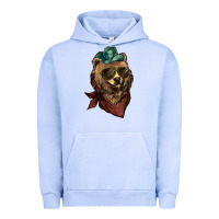Pigment Grape Ice bear cowboy Urban Hoodie - NancyCooperArtShop